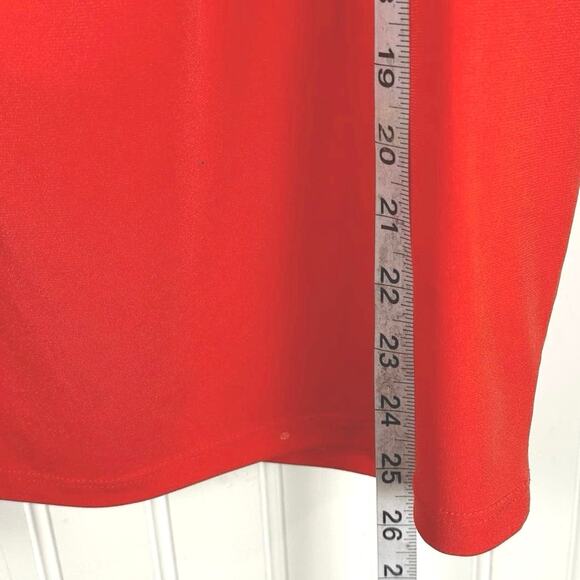 Michael kors Cold XS blouse cold shoulder chain blouse orange red old money - Picture 6 of 10